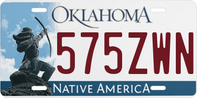 OK license plate 575ZWN