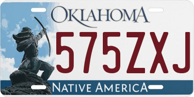 OK license plate 575ZXJ