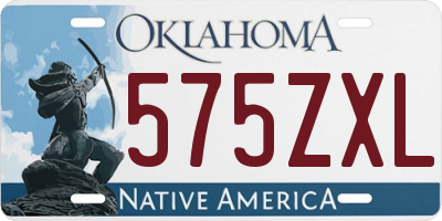 OK license plate 575ZXL