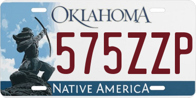 OK license plate 575ZZP