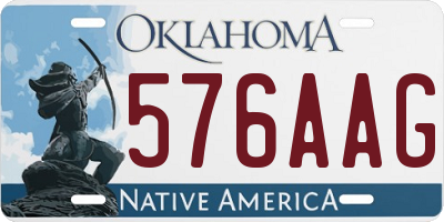 OK license plate 576AAG