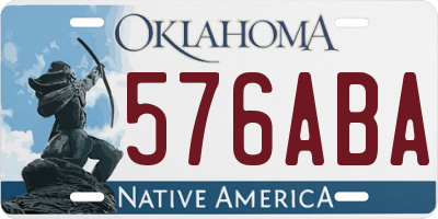 OK license plate 576ABA