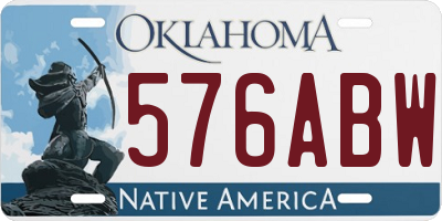 OK license plate 576ABW