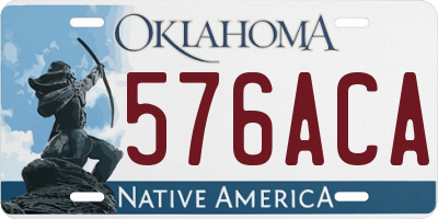 OK license plate 576ACA