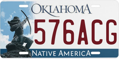 OK license plate 576ACG