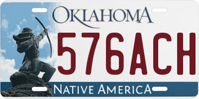 OK license plate 576ACH