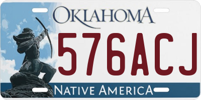 OK license plate 576ACJ