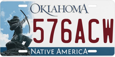OK license plate 576ACW