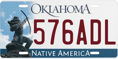 OK license plate 576ADL