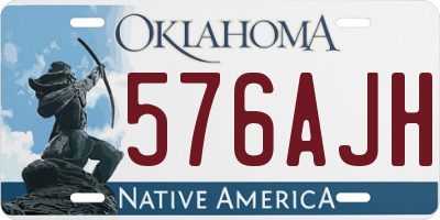 OK license plate 576AJH