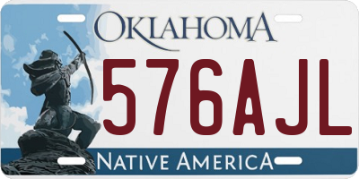 OK license plate 576AJL