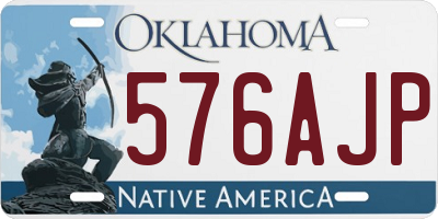OK license plate 576AJP