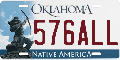 OK license plate 576ALL