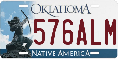 OK license plate 576ALM