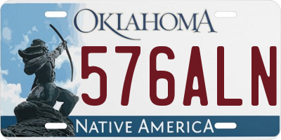 OK license plate 576ALN