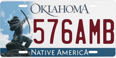 OK license plate 576AMB