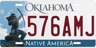 OK license plate 576AMJ