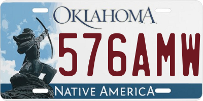 OK license plate 576AMW