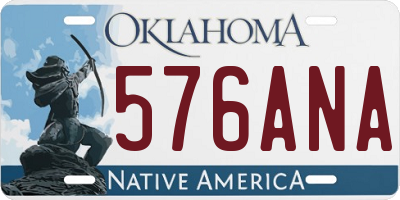 OK license plate 576ANA