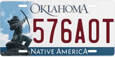 OK license plate 576AOT