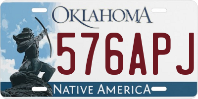 OK license plate 576APJ