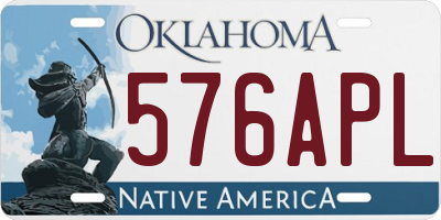 OK license plate 576APL