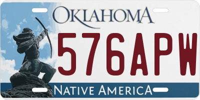 OK license plate 576APW