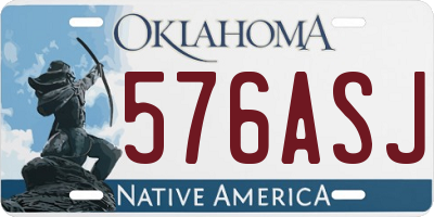 OK license plate 576ASJ