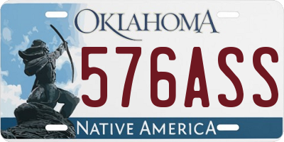 OK license plate 576ASS