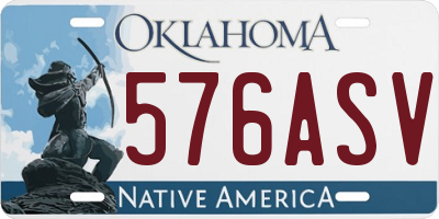 OK license plate 576ASV