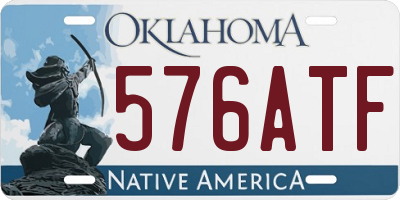 OK license plate 576ATF