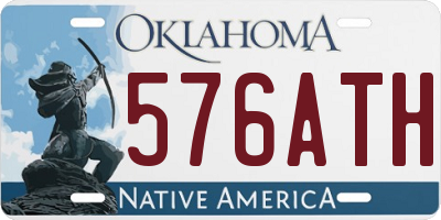 OK license plate 576ATH