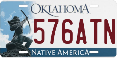 OK license plate 576ATN