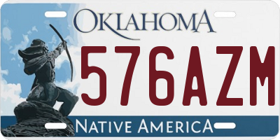 OK license plate 576AZM