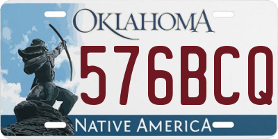 OK license plate 576BCQ