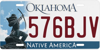 OK license plate 576BJV