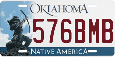 OK license plate 576BMB