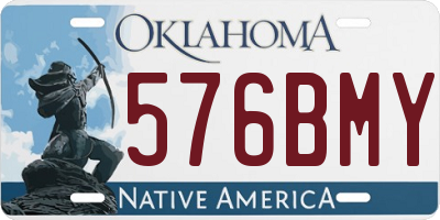 OK license plate 576BMY