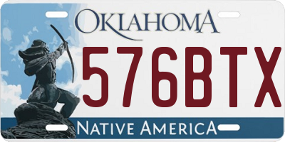 OK license plate 576BTX