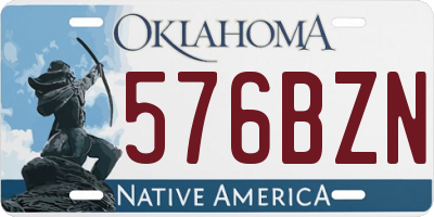 OK license plate 576BZN