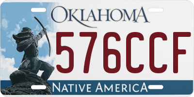 OK license plate 576CCF