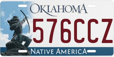 OK license plate 576CCZ