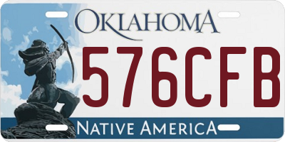 OK license plate 576CFB