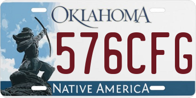 OK license plate 576CFG