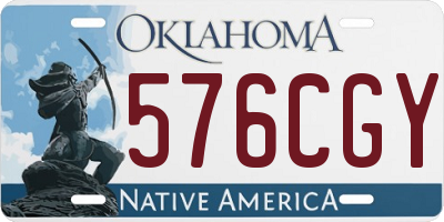 OK license plate 576CGY