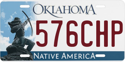 OK license plate 576CHP