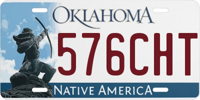 OK license plate 576CHT