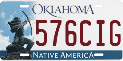 OK license plate 576CIG