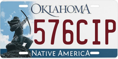 OK license plate 576CIP