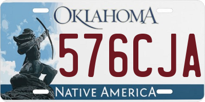 OK license plate 576CJA